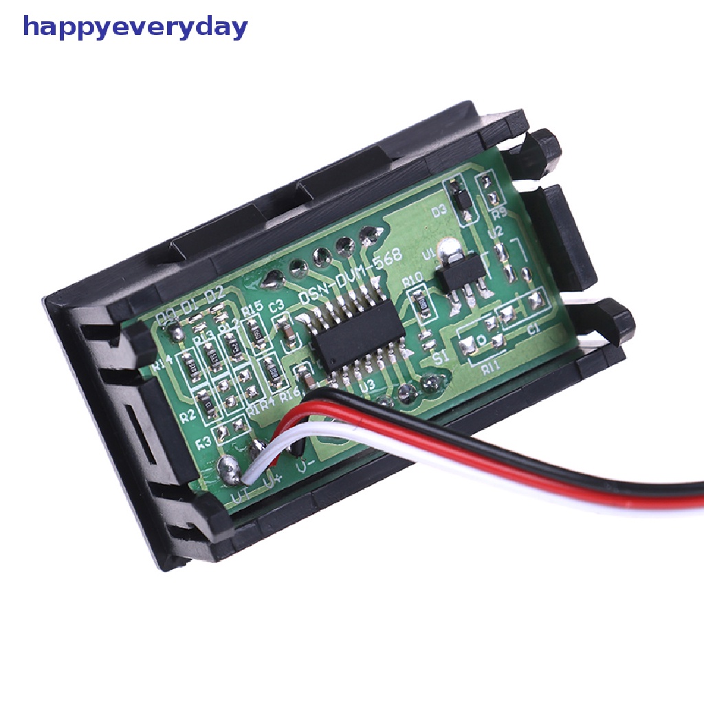 [happy] Dc 0-30V 3kabel LED digital display panel volt meter Tegangan voltmeter Mobil motor [ID]
