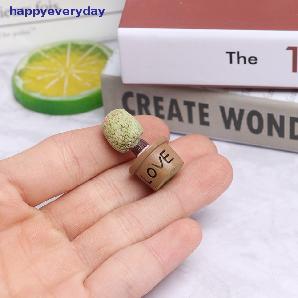 [happy] 5pcs Miniatur Dalam Pot Untuk Dekorasi Furniture Rumah Boneka Home [ID]