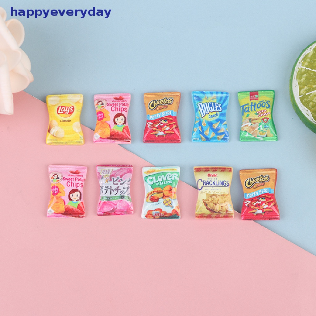 [happy] 10pcs 1: 12 1: 6rumah Boneka Simulasi Miniatur Permen Boneka Aksesoris Dapur [ID]