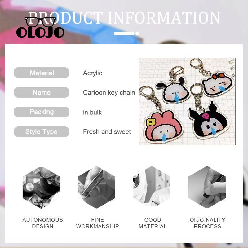 【COD】Keychain Nasal Sanrio Kuromi Pochacco Melody Keychain Kitty Aksesoris Liontin Akrilik