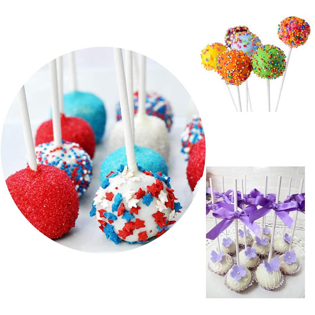 100pcs/bag Stik Lolipop Kertas Kue Pop Stik DIY Dapur Permen Coklat Batang 15cm x 3mm