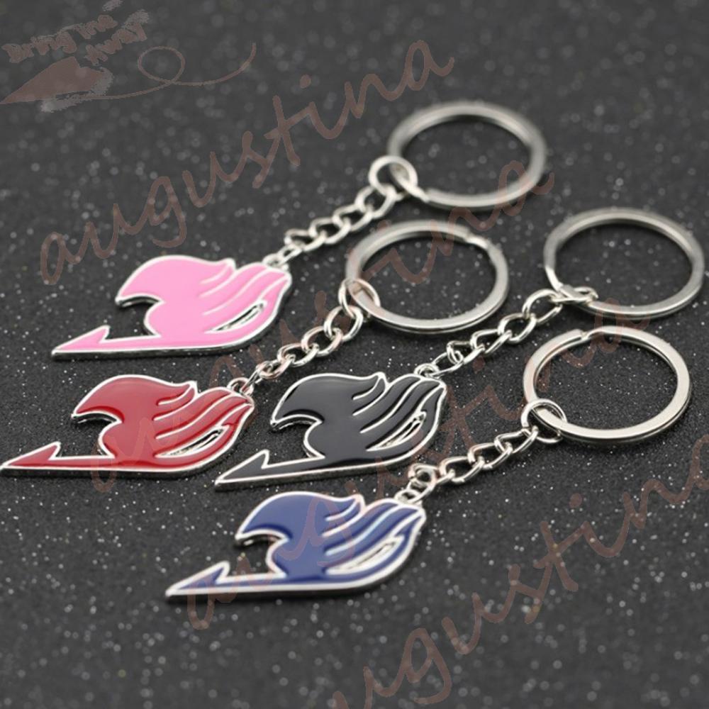 Agustinina Gantungan Kunci Ekor Peri Mode Warna-Warni Aksesori Cosplay Tas Sekolah Liontin Enamel Keyring