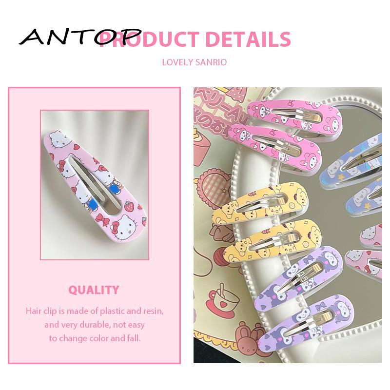 【antop】Cinnamoroll Kitty Cat Jepit Rambut Kartun Lucu Manis Gadis Poni Hairpin Aksesori Rambut