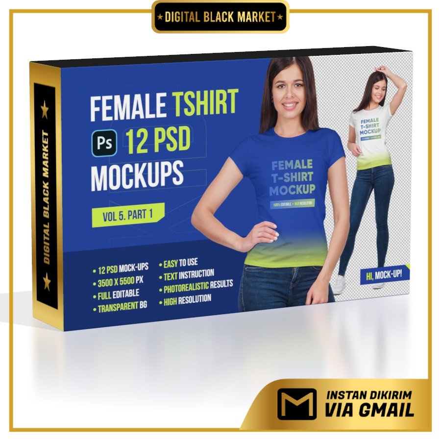 Female T-Shirt Mockups Vol 5 Part 1