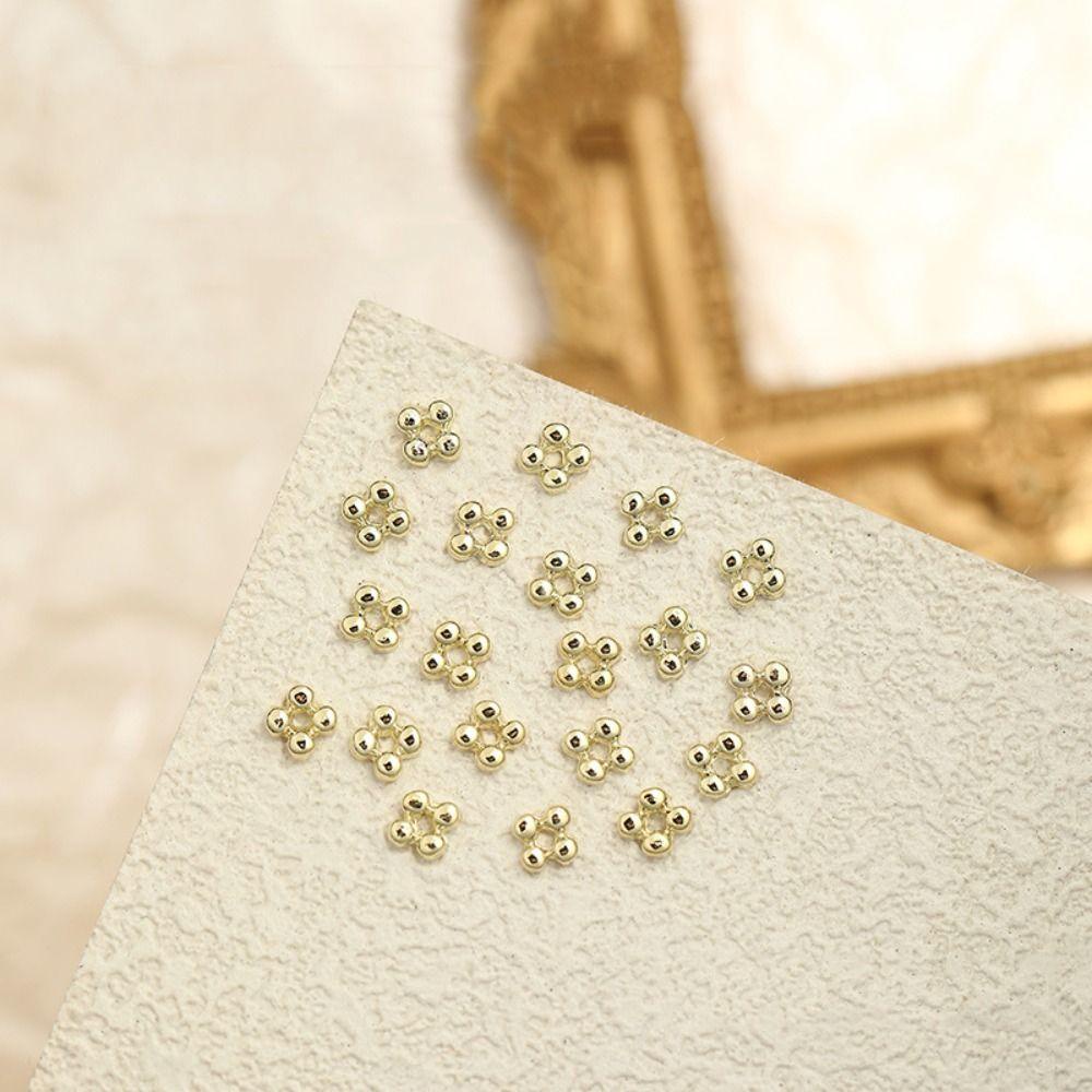 Rebuy Nail Art Dekorasi 3D DIY Gaya Perancis Retro Cantik Elemen Alloy Aksesoris Kuku