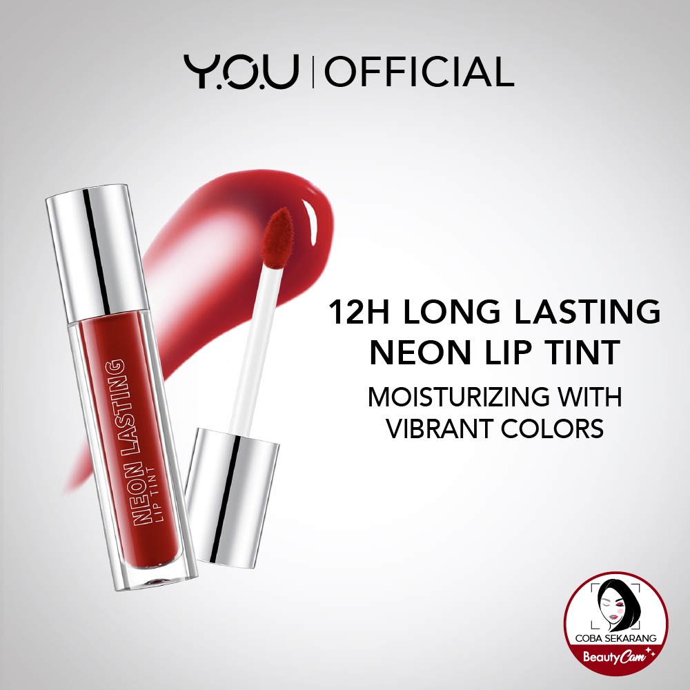 Liptint YOU Neon Lasting Liptint O078 Casual, R788 Dynamic, R498 Red Hot, R189 Urban Disco Tahan 12 