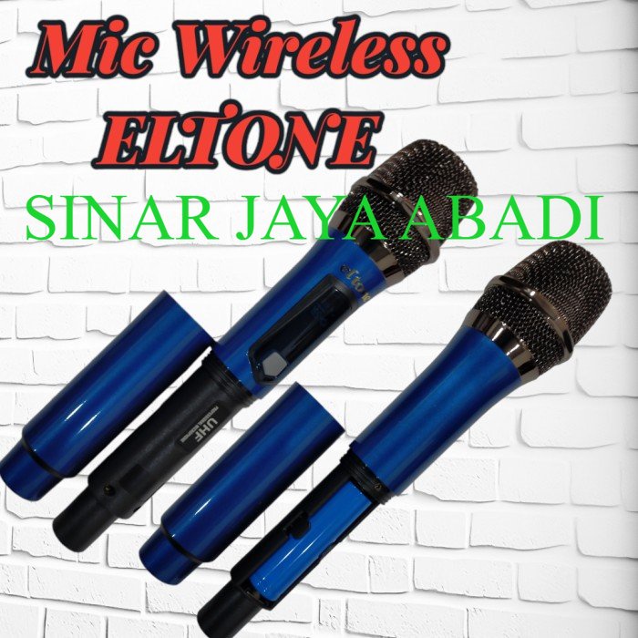 ORIGINAL MICROPHONES WIRELESS MIC WIRELESS KARAOKE ELTONE  50 METER