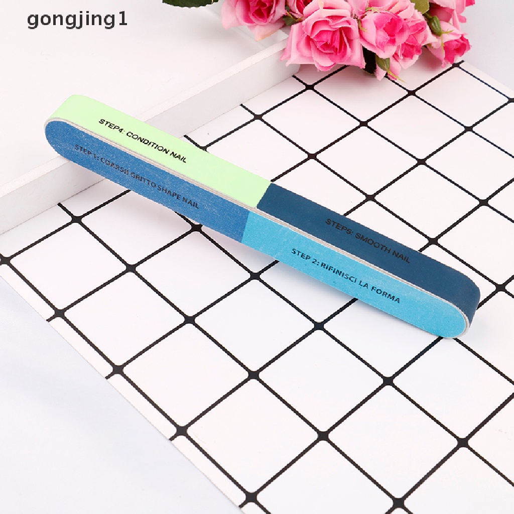 Ggg 1Pcs Kreatif pring Kikir Kuku Amplas Pasir Enam Sisi polishing file nail tool ID