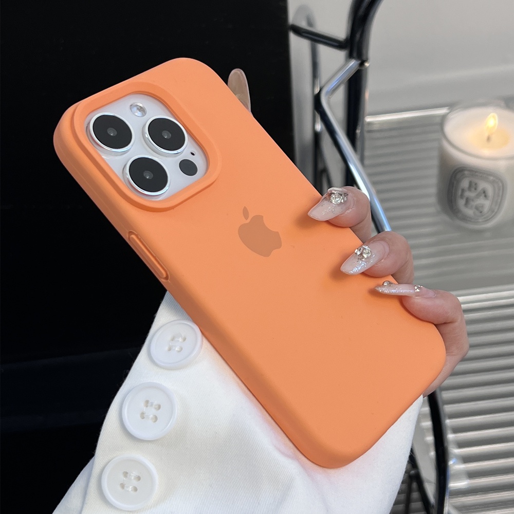 IPHONE Casing Silikon Cair Warna Permen Untuk Iphone11 12 Pro Max13 14 Pro Max Casing Iphone14 Plus Soft Full Cover Shockproof Soft Case