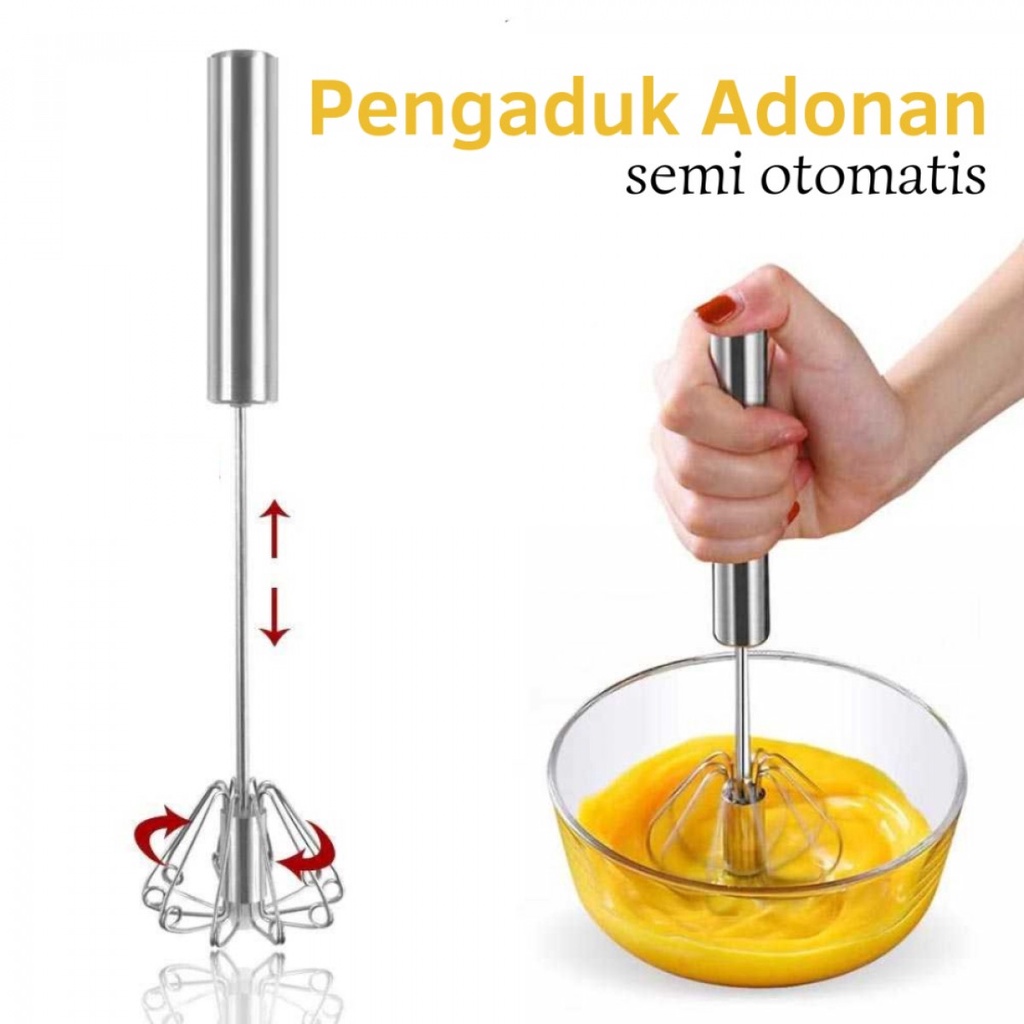 ZHEGW Pengaduk Adonan Makanan Whisk Mixer Semi Automatic