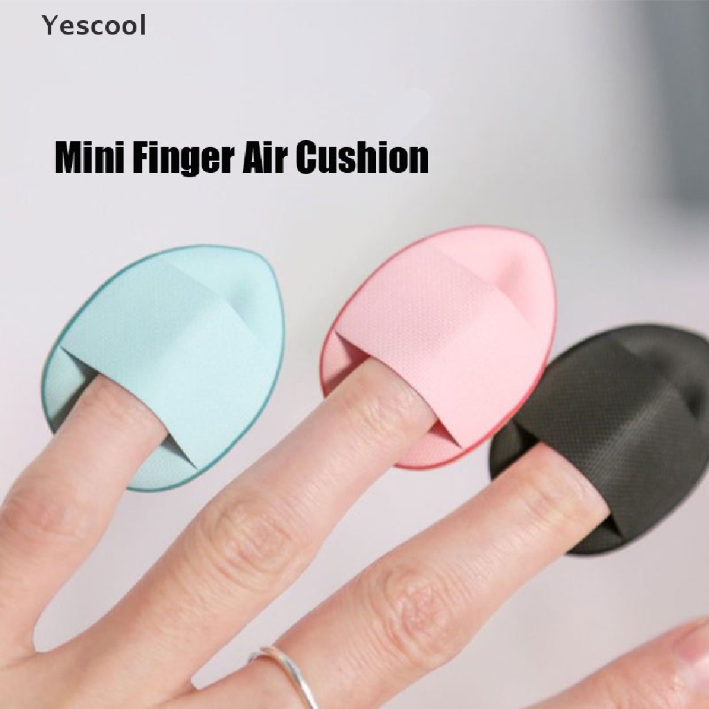 Yescool 1PCS Ukuran Bentuk Jari Kosmetik Puff Air Cushion Sponge Lembut Foundation Alat ID