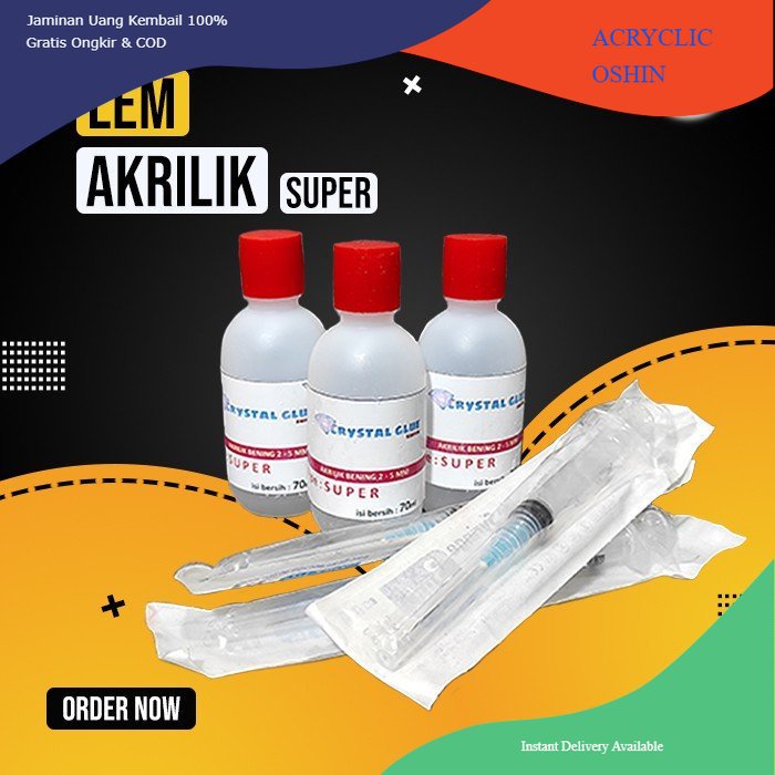 

lem akrilik super / lem Acrylic Super Crystal Glue 70 ml