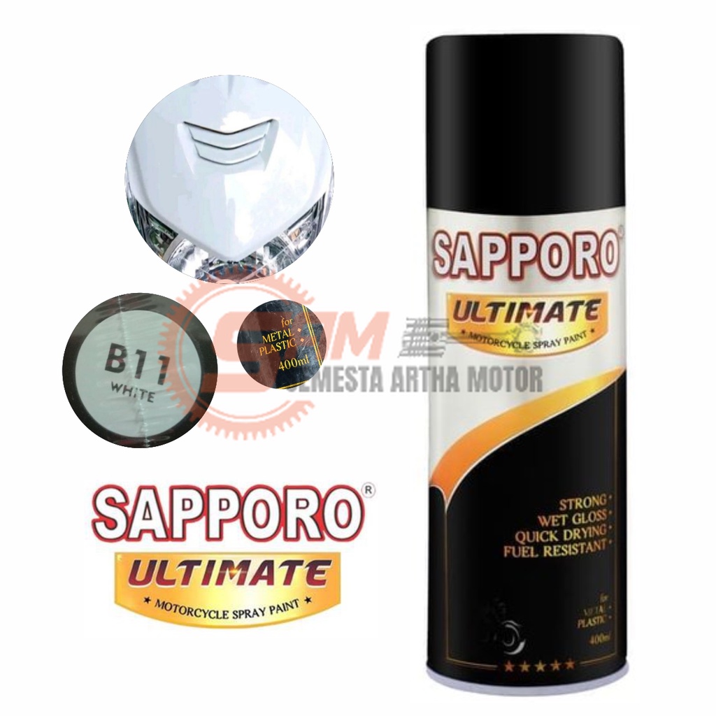 

Pilox Sapporo Ultimate White B11 Cat Semprot Putih Pilok Metal Aerosol Spray