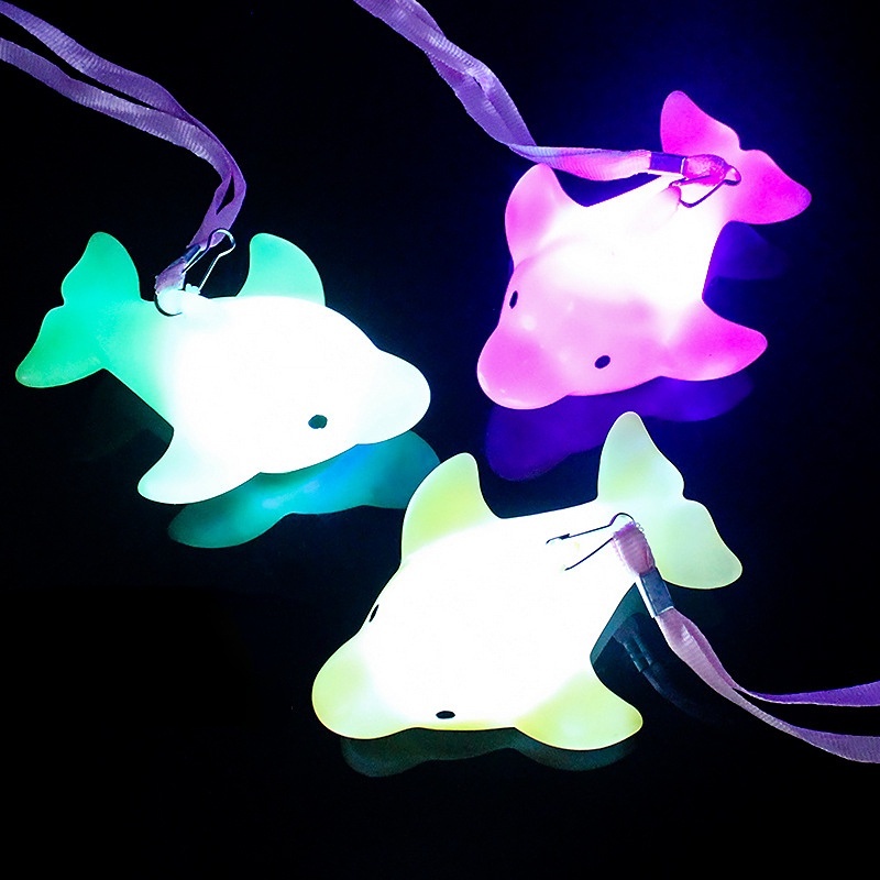 Enamel Ocean Series Flash Pendant LED Luminous Ocean Glow Kalung Hewan Laut Tali Gantung