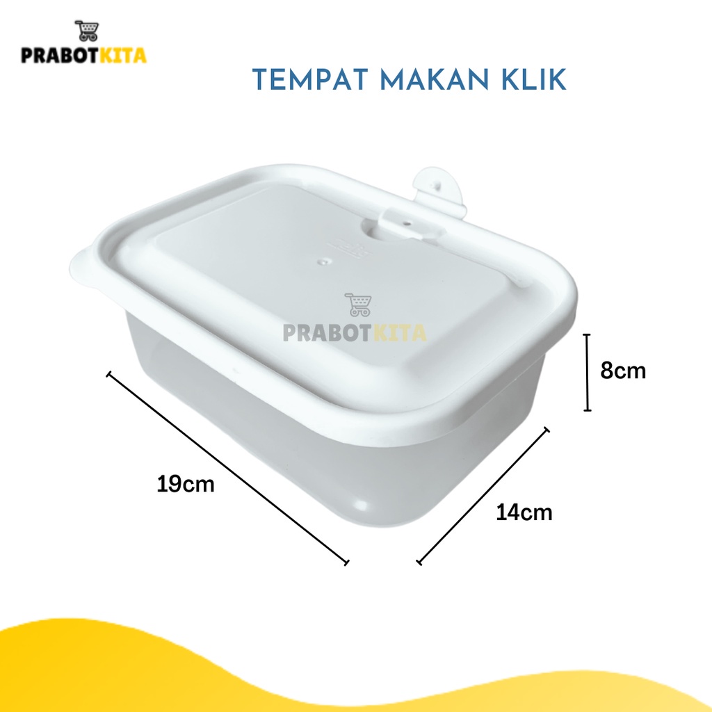 Tempat Makan Klik / Misting Lunch Box Tepak Plastik / Kotak Bekal Makanan