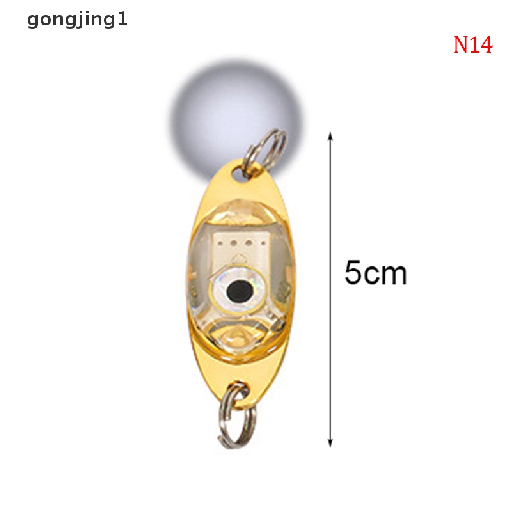 Ggg LED Umpan Pancing Ikan Flash Lamp Blink Fishing Tackle Metal Spoon Lure Light ID