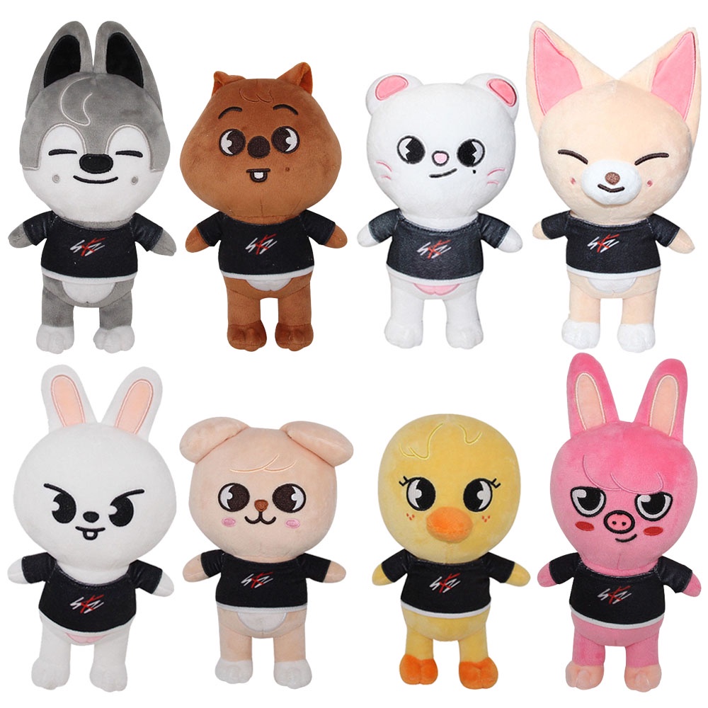 Skzoo Mainan Mewah 20 cm Stray Kids Mewah Serigala Chan Kartun Boneka Boneka Plushies Boneka Kawaii Anak Hadiah