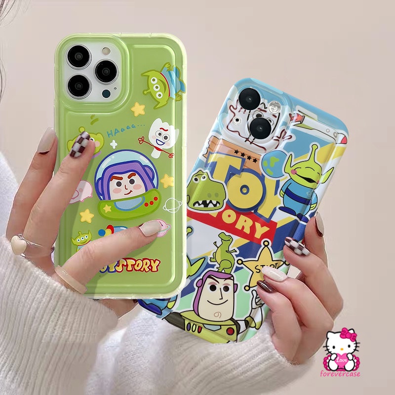 Kartun Soft Shockproof Case Oppo A17K A16s A95 A57 A16 A12 A17 A15 A53 A31 A54 A5 A9 A1K A16K A92 A77 A55 A77s A5s A3s A7 A74 A16E A52 A12E Toy Story Buzz Lightyear Alien Cover