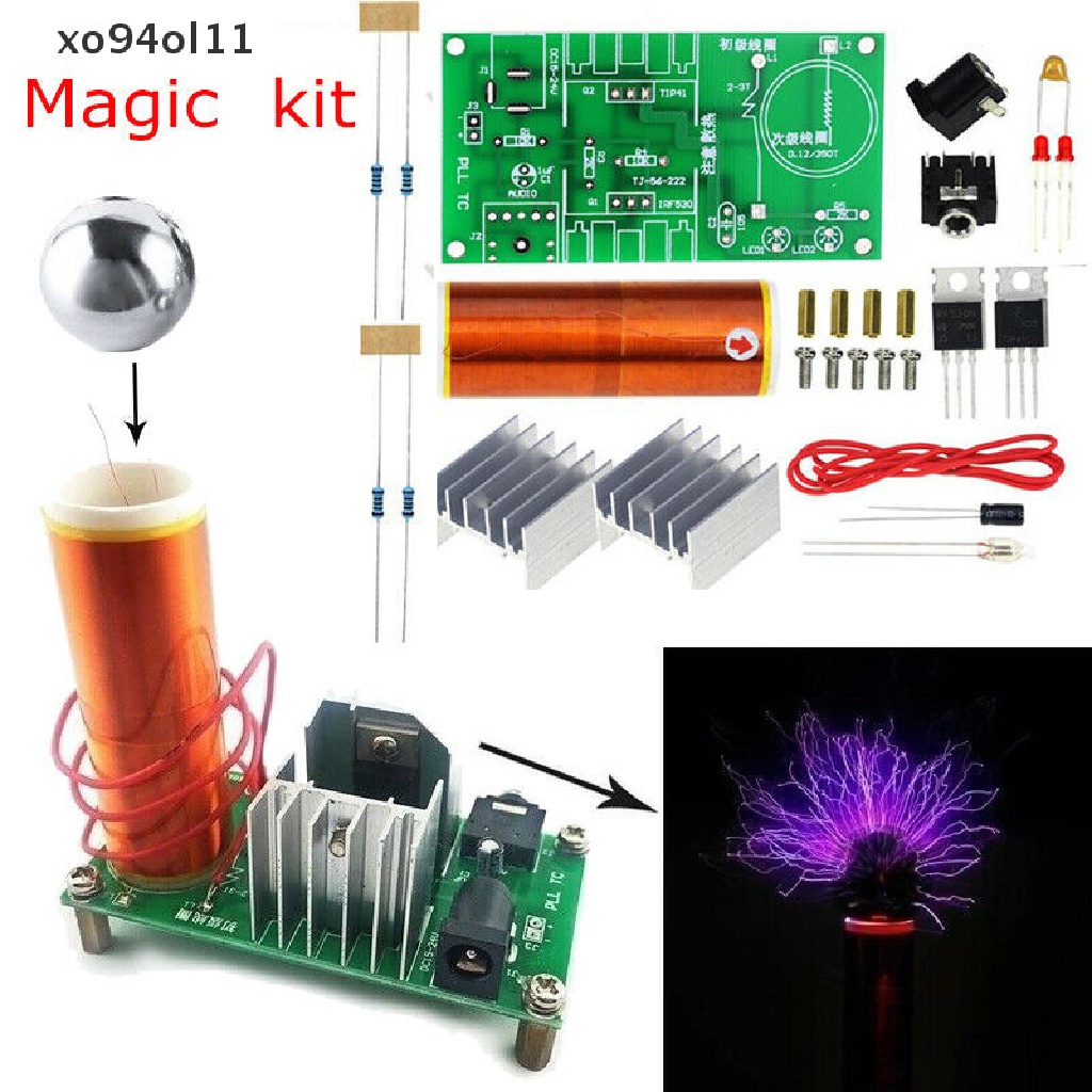 Xo DIY Kit Mini Tesla Coil Plasma Speaker Set Proyek Musik Lapangan Elektronik Part OL
