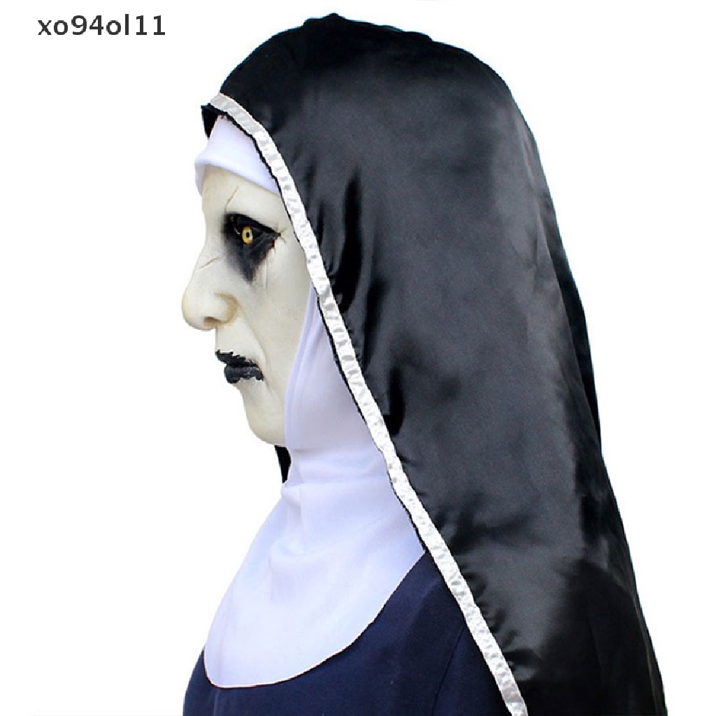 Xo Topeng Lateks The Horror Mengerikan Nun Dg Kerudung Valak Cosplay Untuk Kostum Halloween OL