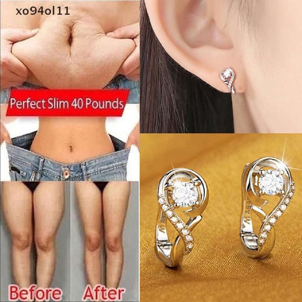 Xo 1pasang Anting Tusuk Pelangsing Anting Kesehatan Penurunan Berat Badan Perhiasan Magnetik OL