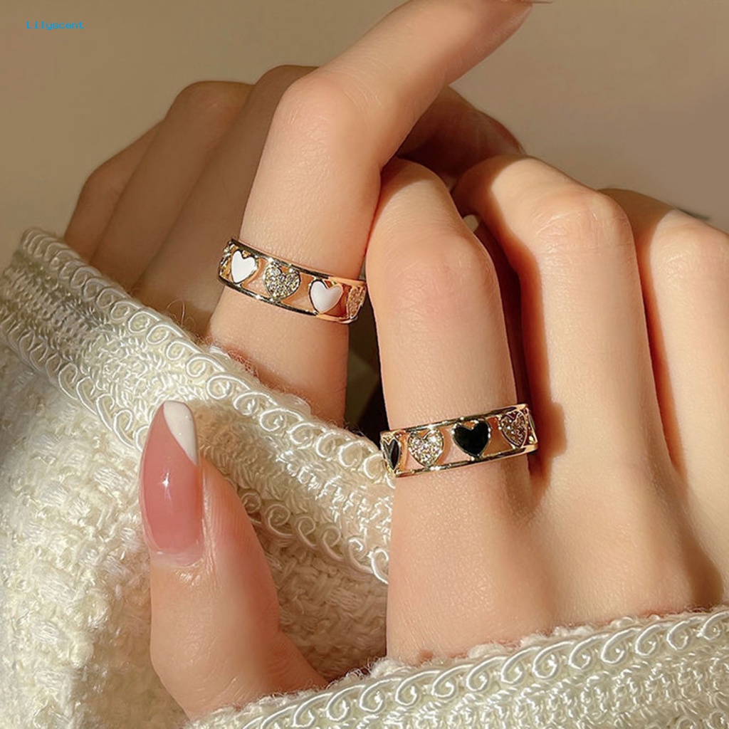 Lilyscent Chic Opening Ring Daily Life Adjustable Fancy Girls Ring Electroplated