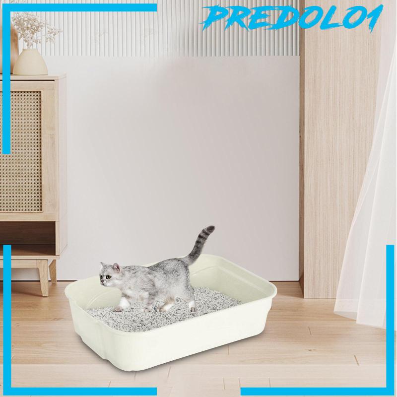 [Predolo1] Cat Litter Box Open Kitty Litter Pan Untuk Indoor Kucing Kitty Kelinci Kecil Pet