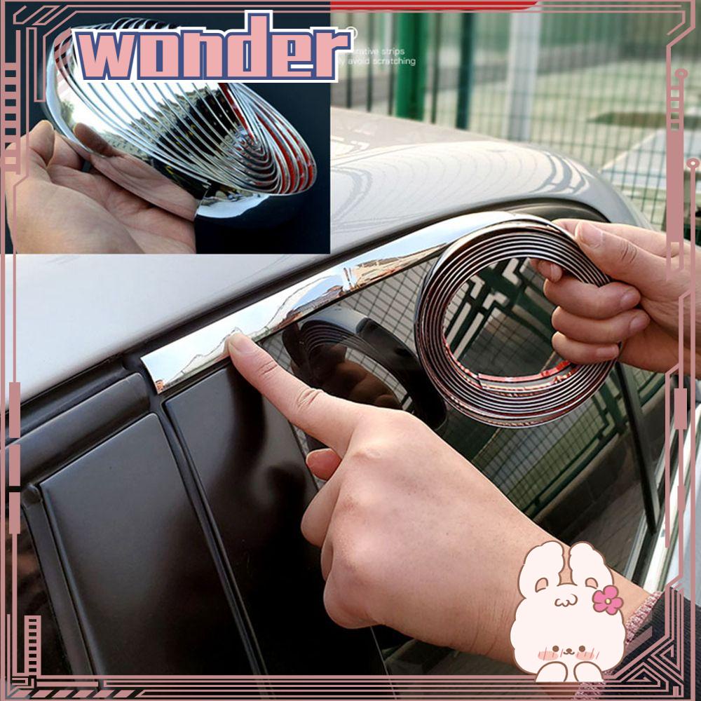 Wonder Protector Trim Tape Perekat Diri Anti Tabrak Bright Chrome Plate