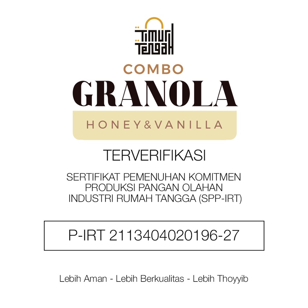 Granola Coklat Vanilla &amp; Blueberry 500 gr &amp; 250 gr Timur Tengah Sereal Makanan Sehat High Quality ORIGINAL