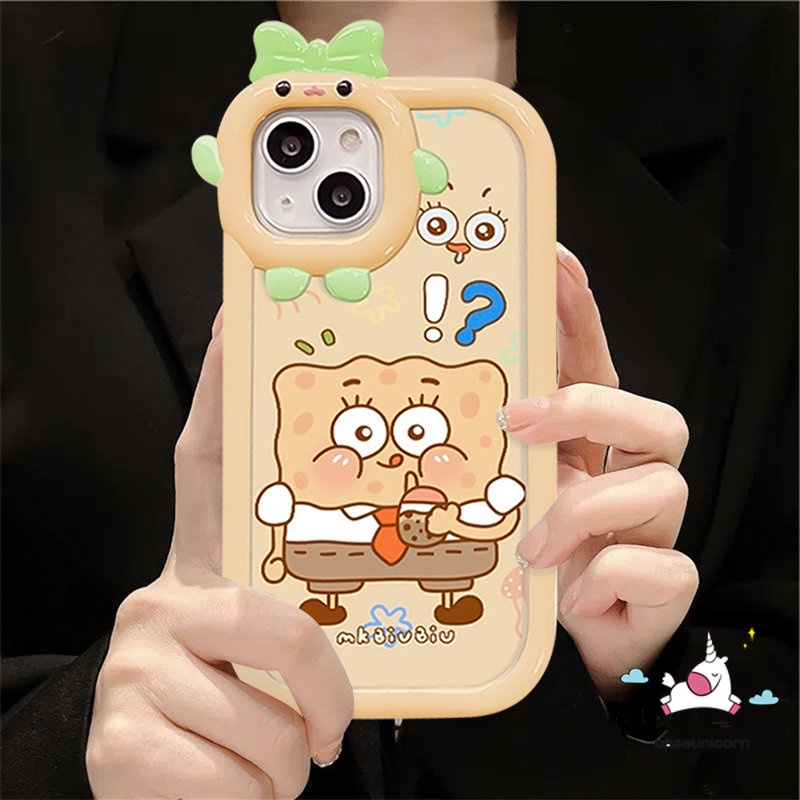 Untuk Samsung A14 A12 A04 A50 A04s A50s A13 A23 A04E A32 A03 A52 A53 A51 A03s A52s A22 A11 A71 A02s A33 A31 A21s A73 A30s Patrick Star Kartun SpongeBob 3D Ikatan Simpul Monster Penutup Lensa