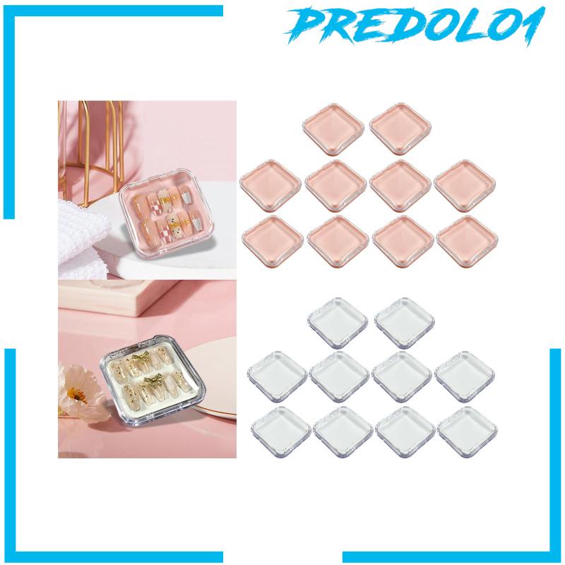 [Predolo1] 10buah Press on Kotak Penyimpanan Kuku Nail Packing Box Untuk Digunakan Di Rumah Salon Kuku