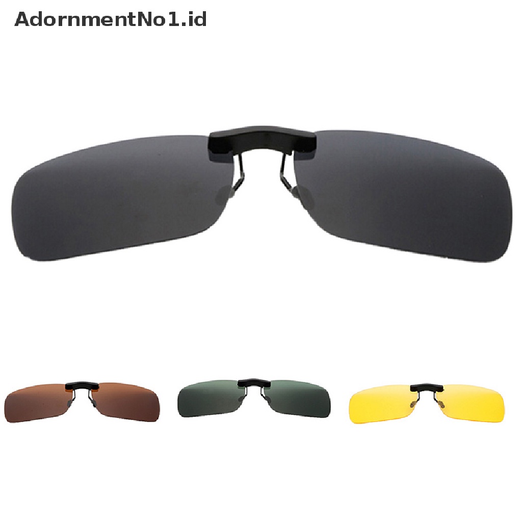 [AdornmentNo1] Kacamata Hitam Polarized Clip On Driving Sunglasses Day Vision UV400 Lensa Night Vision [ID]