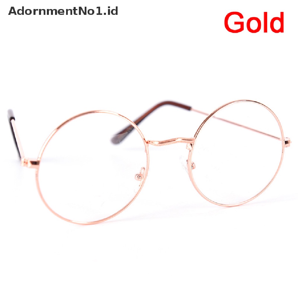 [AdornmentNo1] Kacamata Bulat Vintage Pria Wanita Frame Metal Retro Eye wear Clear Glasses [ID]