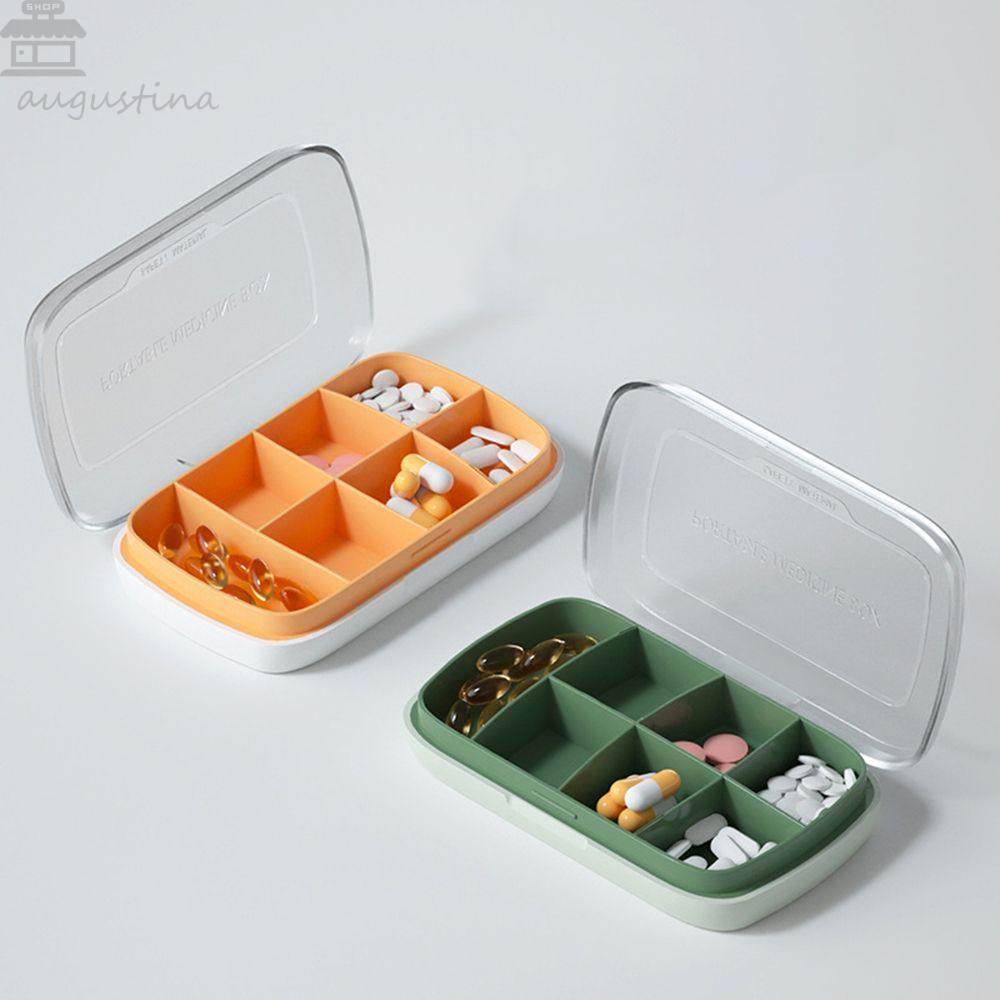 Agustina Pill Case Weekly 7grids Travel Kapsul Wadah Disegel Kotak Penyimpanan Obat Tablet Dispenser