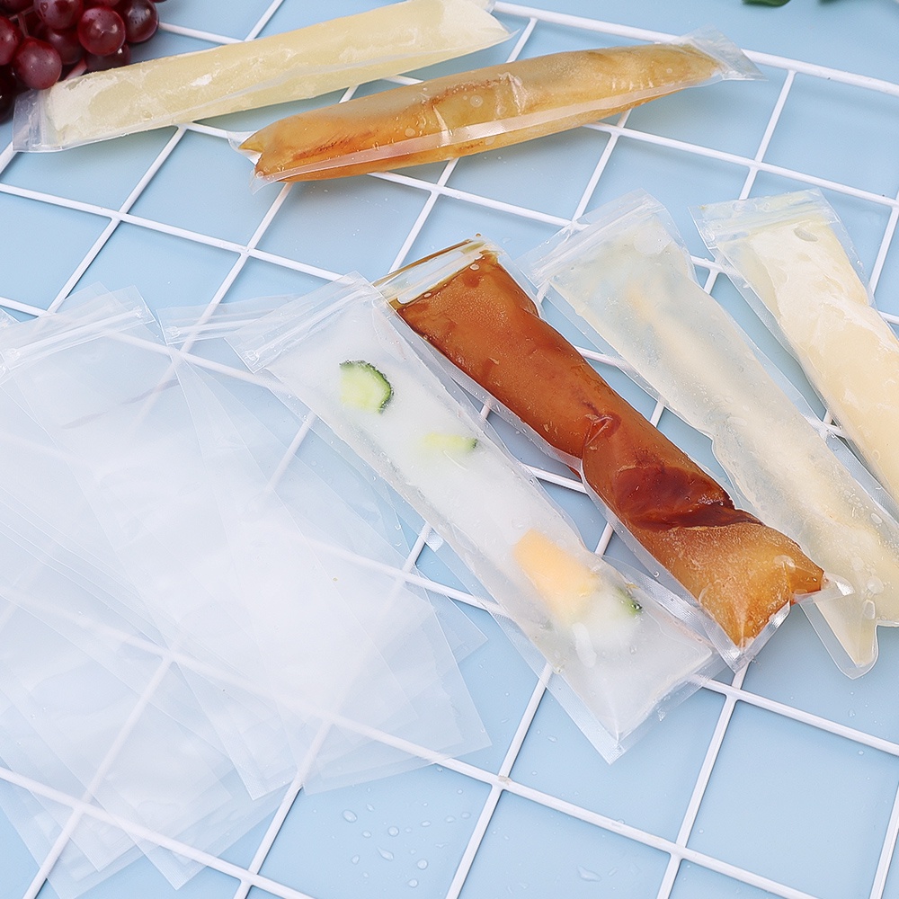 Kantong Cetakan Es Loli Rumahan Sekali Pakai/Cetakan Es Stik Pecah/Tas Es DIY Penyegelan Sendiri Rumah Musim Panas/Ice Maker