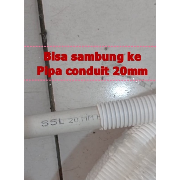 NISO Selang Flexible 20mm Conduit Pipa Listrik Panjang 50 Meter / Roll