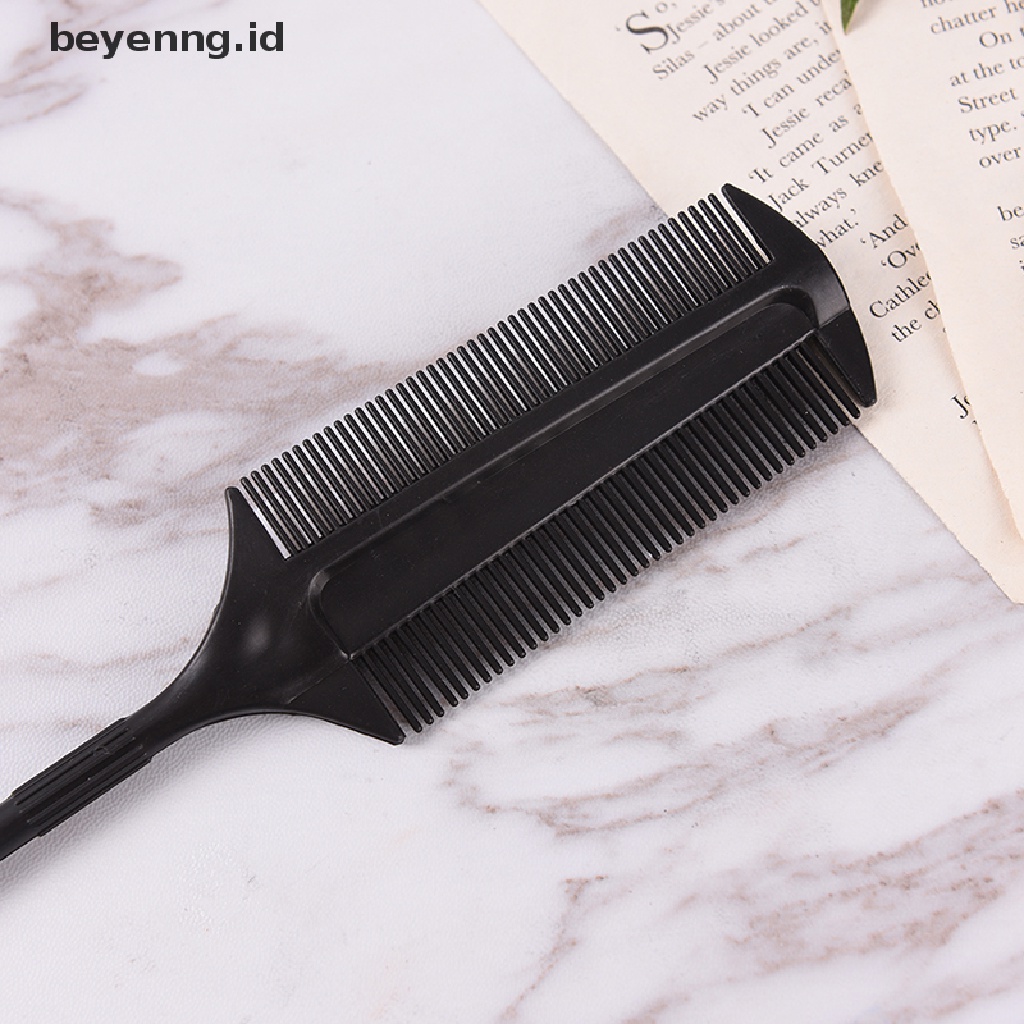 Beyen Dual side Hair Styling Dye Comb Masker Minyak Pigmen Mixing Tint Brush Pewarna ID