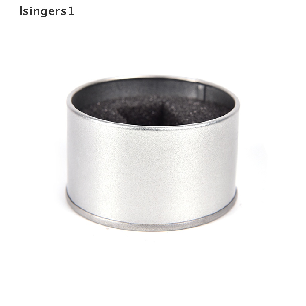 [lsingers1] Perak Bulat Logam Perhiasan Kotak Jam Tangan Etalase Watch Box Holder 6.5 * 4cm Butik