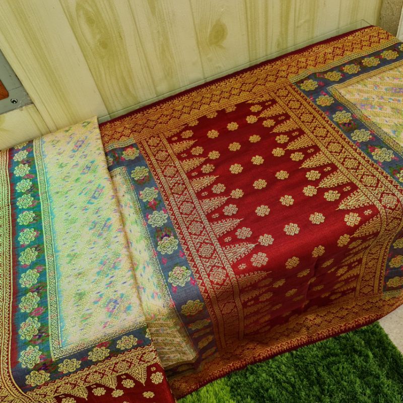 SONGKET PALEMBANG ASLI TEN.UN 3 NEGERI ORIGINAL KRISTAL BERLIAN