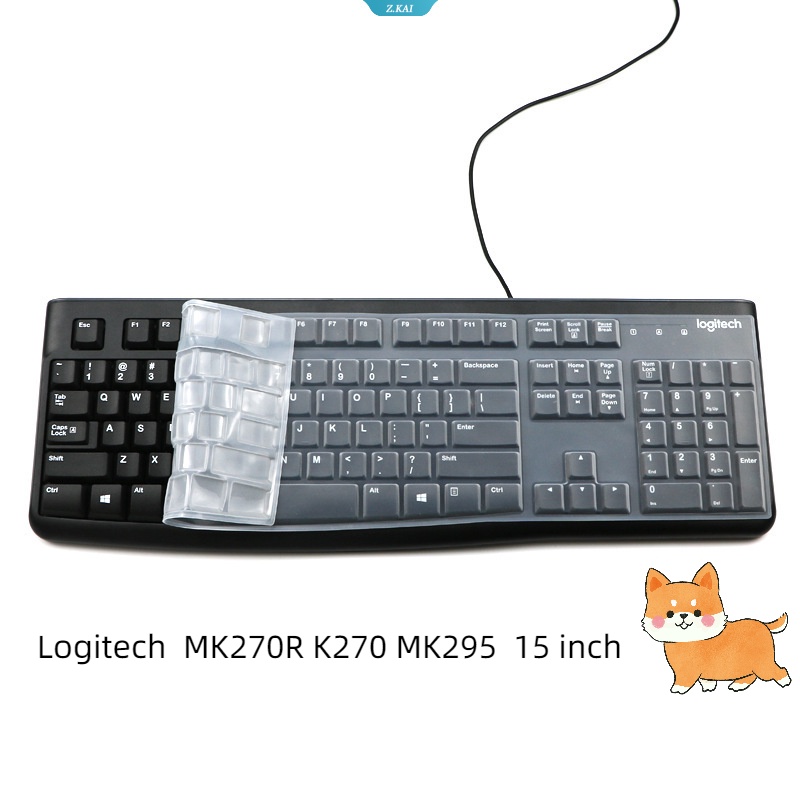 Cover Keyboard Laptop Untuk Logitech MK270R K270 MK295 15inch Silikon Keyboard Pelindung Kulit Film Tahan Debu [ZK]