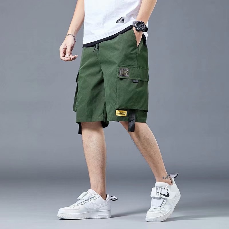 2023 THE NEW CARGO SHORTS MEN'S SUMMER NEW CASUAL SPORTS PANTS THIN PANTS IN THE TREND SHORT PANTS