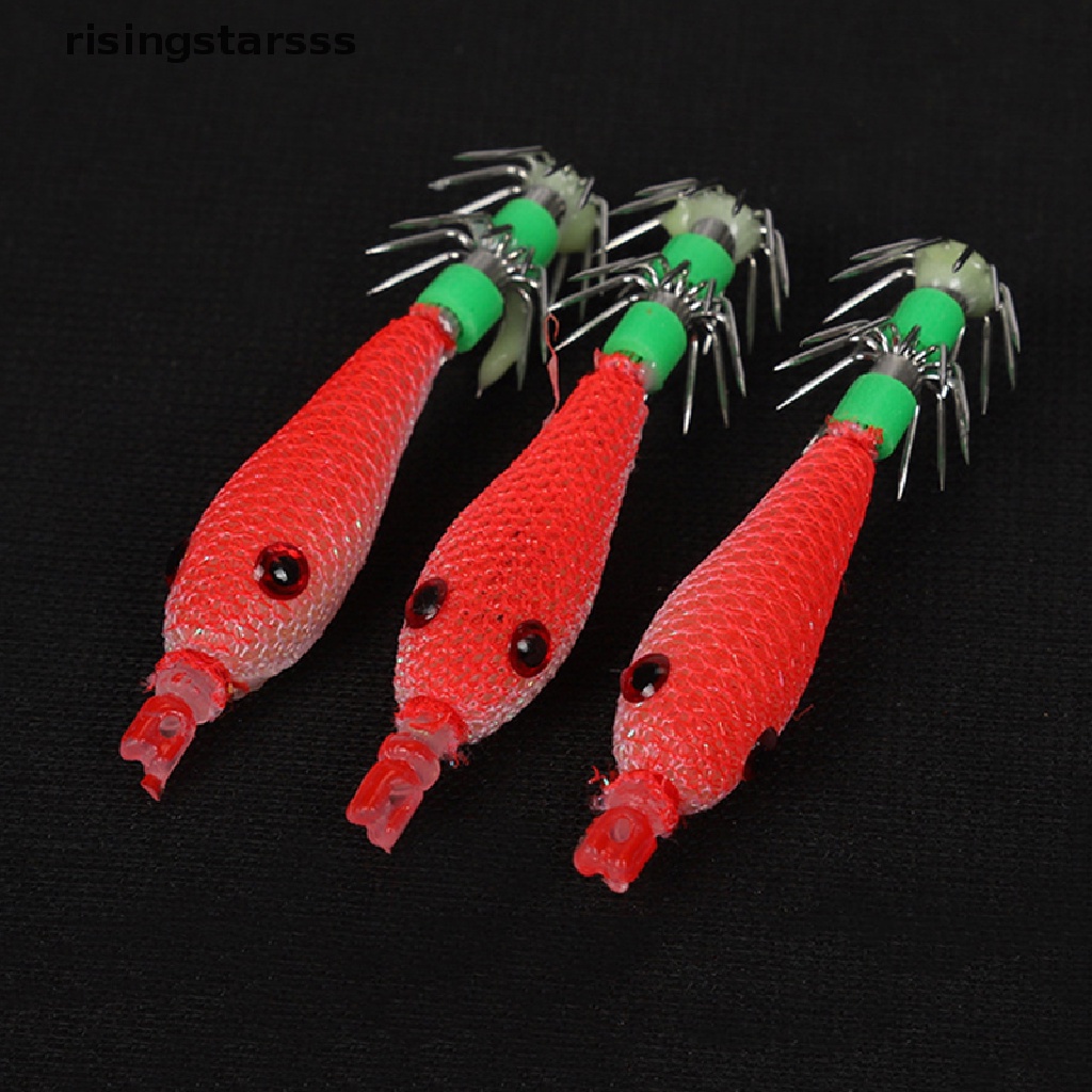 Rsid Span-new Fishin Tackle 5Pcs Jig Cumi 7cm Dengan4# Hook Soft Pancing Cumi Umpan Jelly