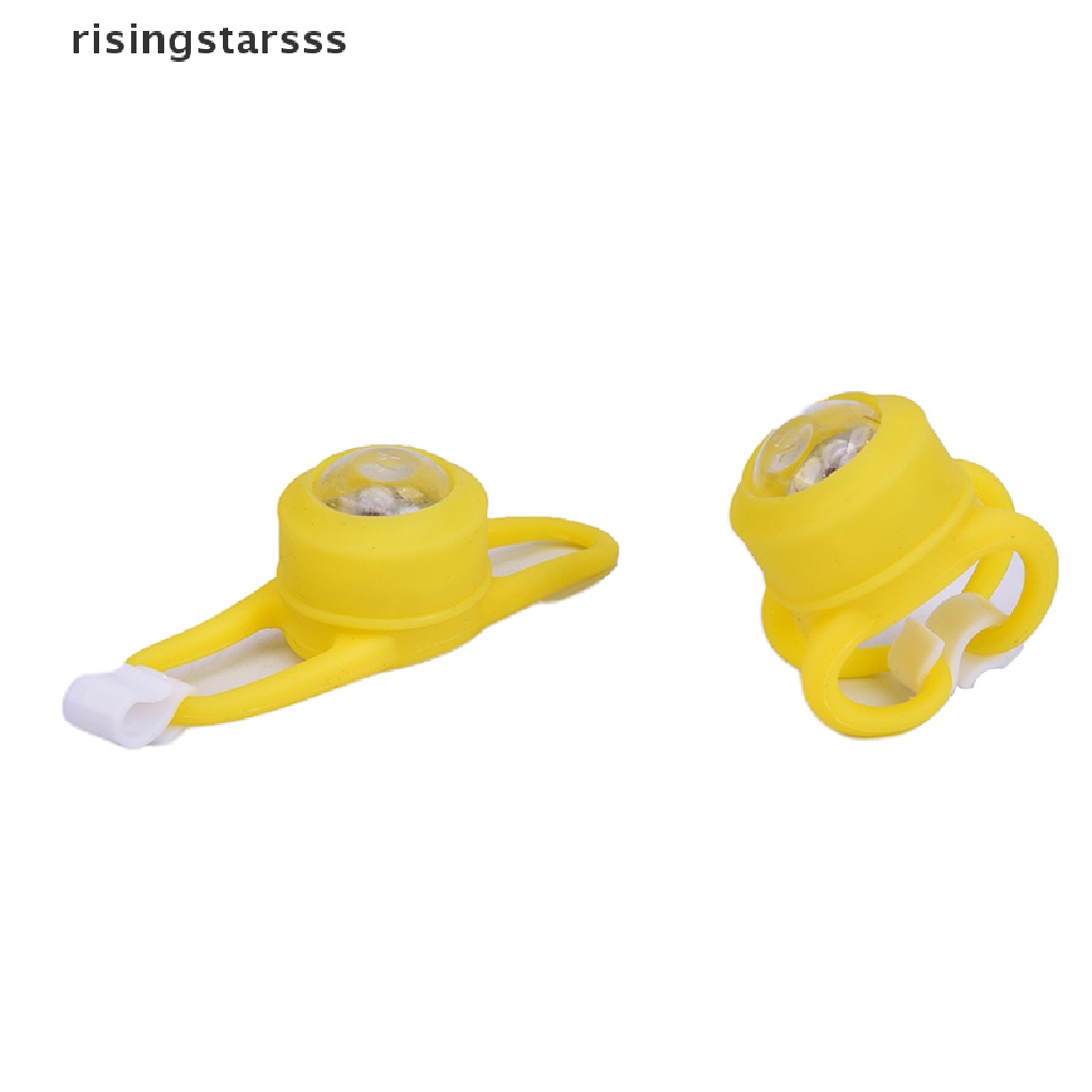 Rsid Span-new Colorful Sepeda Kecil Kuning LED Ring Lampu Sepeda Bell Sepeda Aksesoris Sepeda Jalan Jelly