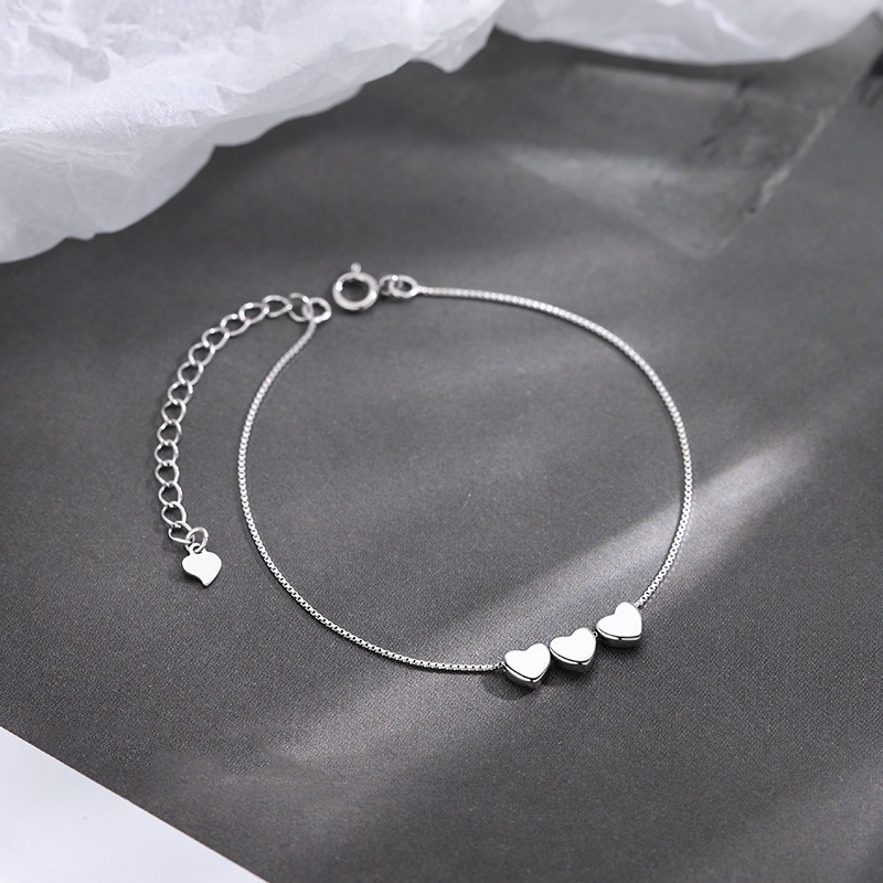 Papaozhu Sederhana Baja Titanium Jantung Ular Rantai Gelang Untuk Wanita Perempuan Gaya Peach Jantung Pergelangan Tangan Rantai Chic Gelang Semua Pertandingan Perhiasan Pakaian Sehari-Hari