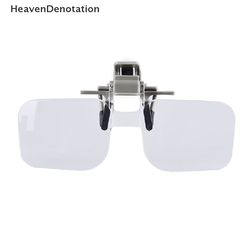 [HeavenDenotation] Loupe Lensa Kacamata Lipat Pembesar Kacamata Clip On Precise Magnifier Flip Reparasi Jam Tangan Kacamata Eyewear Magnifier Loupe Appraisal Watch Repair Tool Kaos Distro Unisex R