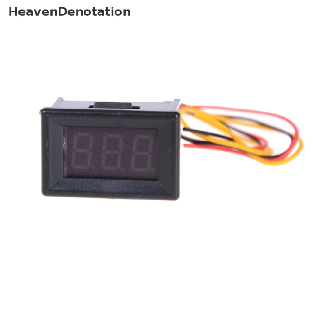 [HeavenDenotation] Dc 0-100V LED Mini Digital Voltmeter Volt Meter Pengukur Tegangan Panel Meter 3kabel HDV