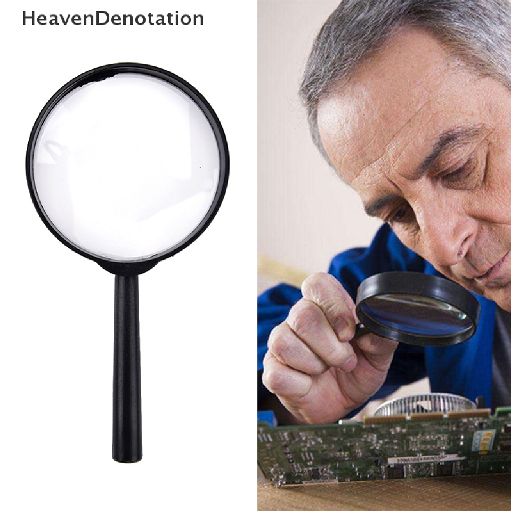 [HeavenDenotation] 1pcs Magnifier 60mm Handheld 5X Kaca Pembesar Genggam Low Vision Membaca HDV