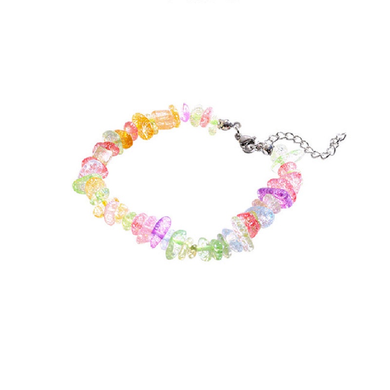 Korea Fashion Ins Warna Kristal Gelang Fashion Gelang Bracelet Perhiasan Hadiah