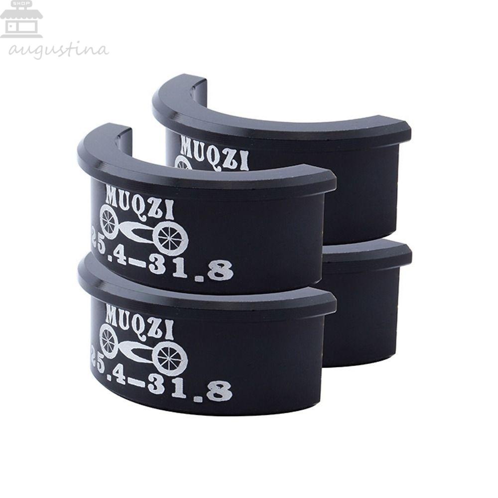 Agustina Instalasi Stang Sepeda MTB Sepeda Jalan Aluminium Alloy Mengurangi Spacer Stang Adapter Pemasangan Bukaan 25.4 Ke 31.8mm