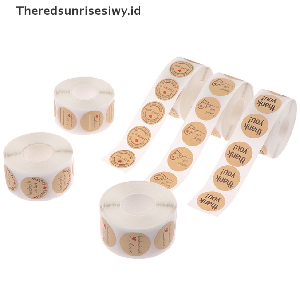 # Kado Mom &amp; PAPA DIY # 500pcs/roll Stiker Thank You Untuk seal label scrapbooking e Dekorasi X~